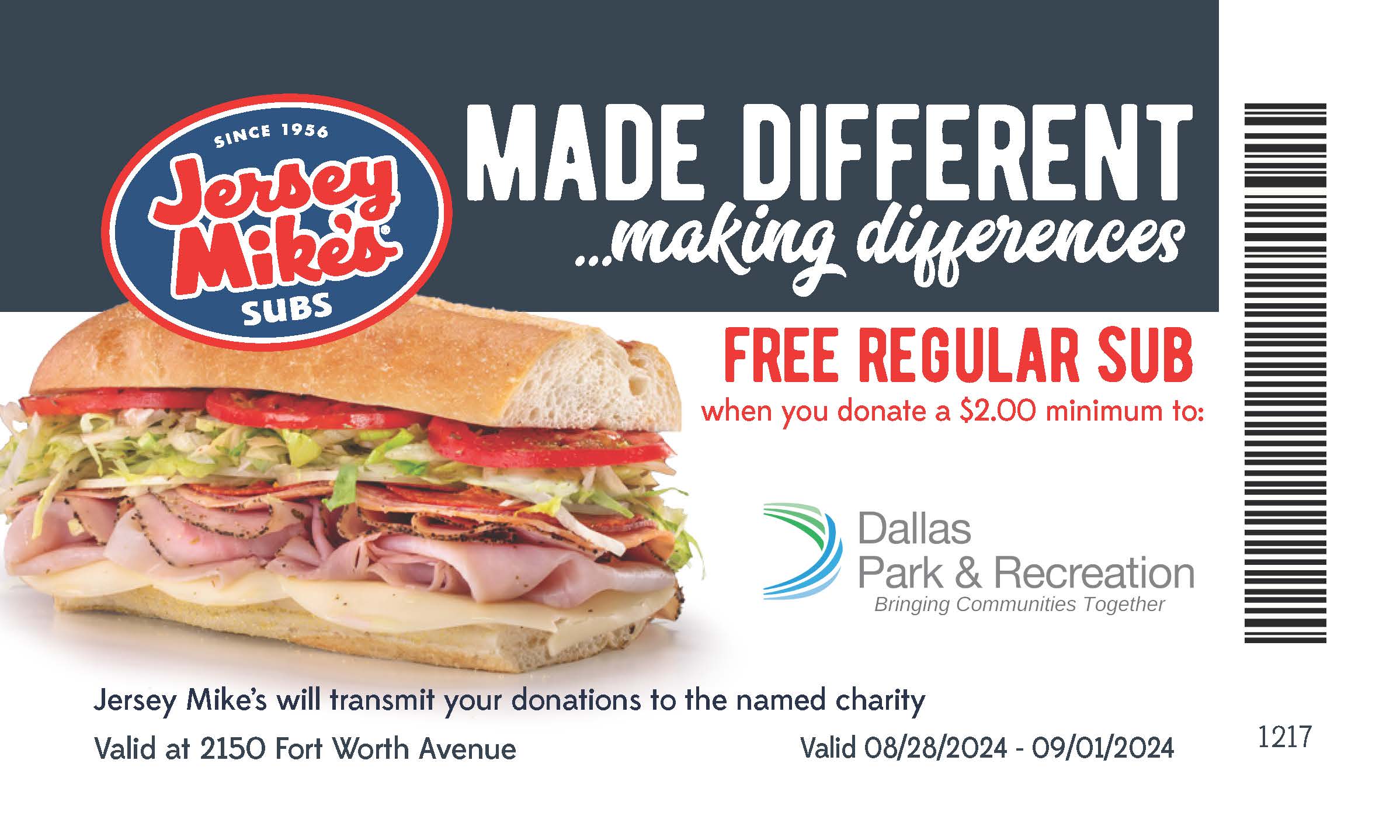 Jersey Mikes Donation Flyer